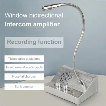 

Dual-Way Talk Through Window Glass Counter Intercom For Station Office Bank Station Counter Intercom Microphone 5.11