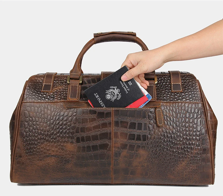 MAHEU 2019 Новое поступление мужская сумка из крокодиловой кожи дорожная сумка мужская деловая поездка с плечевым ремнем дорожная сумка