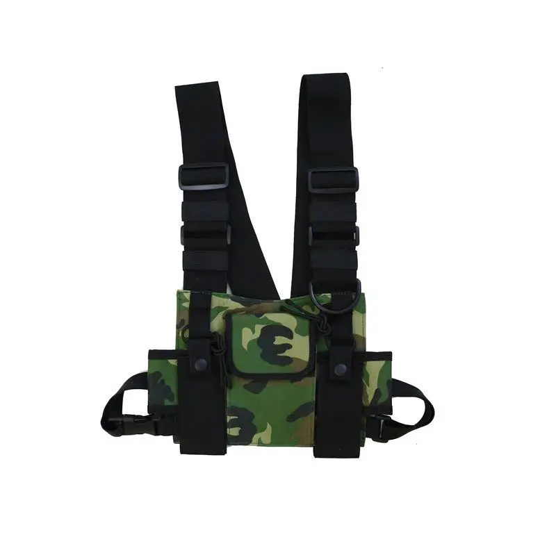 Camouflage Тактический жилет, нейлоновый военный жилет, нагрудная установка, сумка, кобура, тактический жгут, рация, радио, поясная упаковка для двухстороннего радио - Цвет: Camouflage