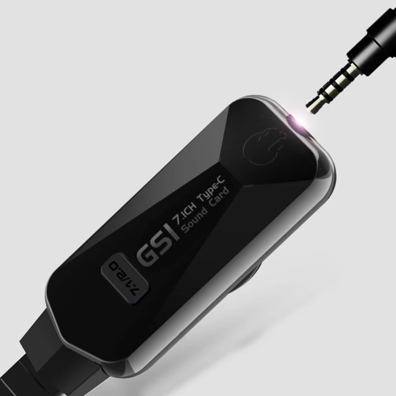 GS1 Game Sound Card Type C Mobile Phone Turn 3 5mm Headphone Jack 7 1 Virtual CH