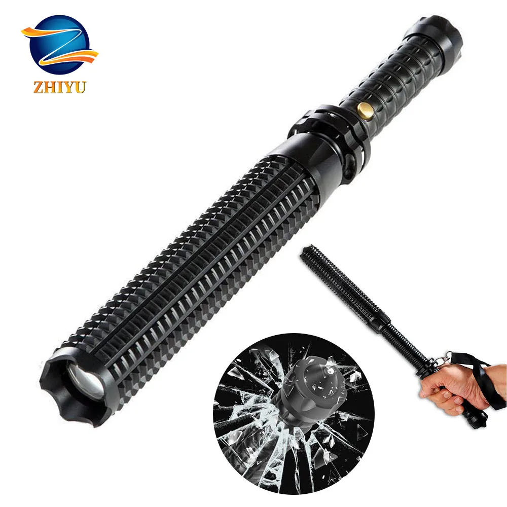 

ZHIYU LED Tactical flashlight Self-defense torch powerful XML Q5 scalable LED lantern rechargeable lamp Use 18650 battery