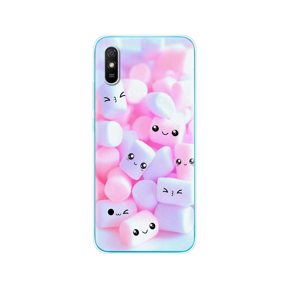 For xiaomi redmi 9A back Case Silicon Back Cover Phone Cases For redmi 9A Soft Case 6.53 inch funds etui bumper coque Cat Flower best phone cases for xiaomi Cases For Xiaomi