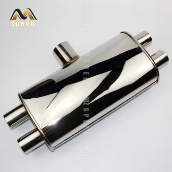 

car Accessories Stainless steel exhaust pipe muffler T-shaped bilateral exhaust pipe to enhance the sound Universal muffler