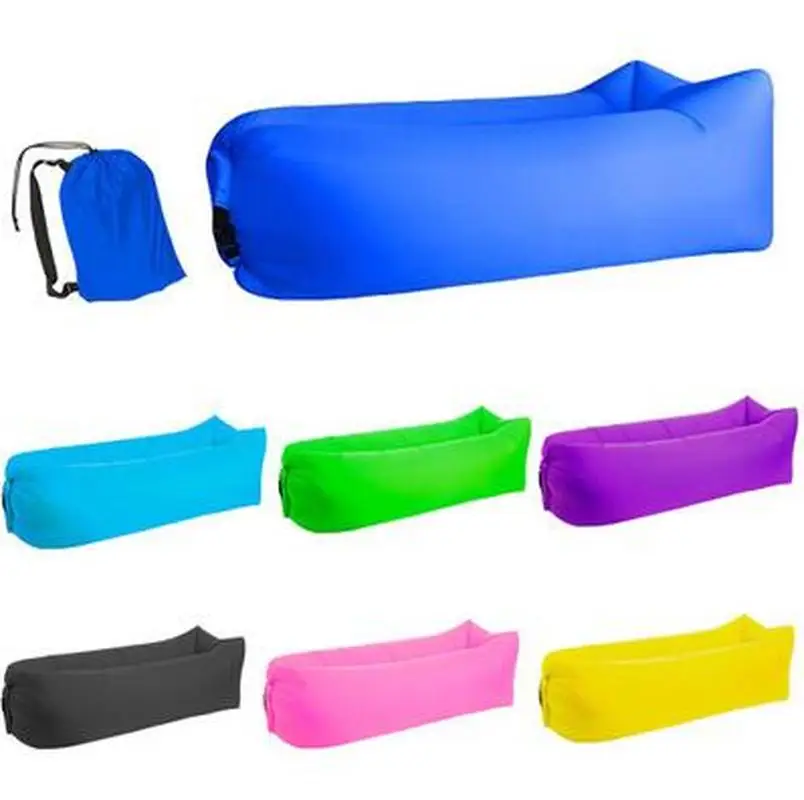

lazy camping sleeping bag Ultra light sleeping bag inflatable sofaair bed beach chair fast folding delivery