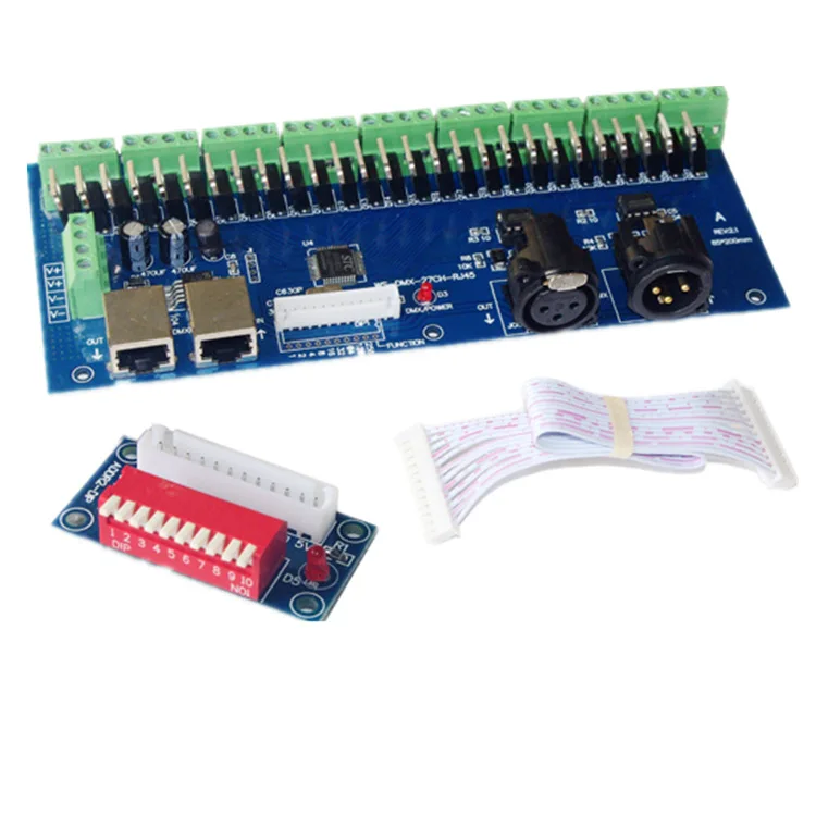 RGB контроллер dmx512 декодер DMX512 XRL 3P DC12V-24V 1A* 27CH светодиодный диммер, контроллер для RGB светодиодные ленты