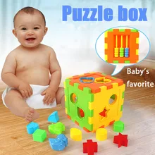 Обучающие кубики кирпичи животных геометрическая форма соответствия блоки Сортировка пластиковая коробка детская игрушка развитие интеллекта для подарка