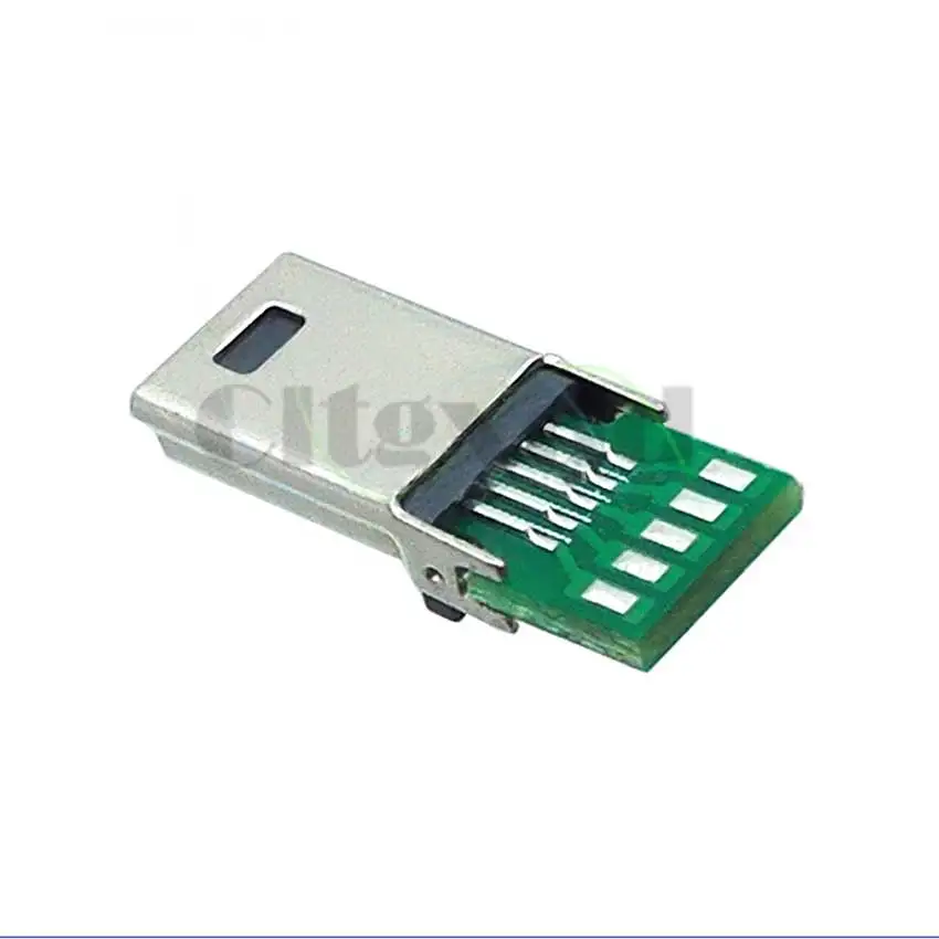 Cltgxdd 1PCS Mini 10 Pin Male USB Data Cable Connector Mini USB 10P Plug Socket Charging Adapter W/ PC Board