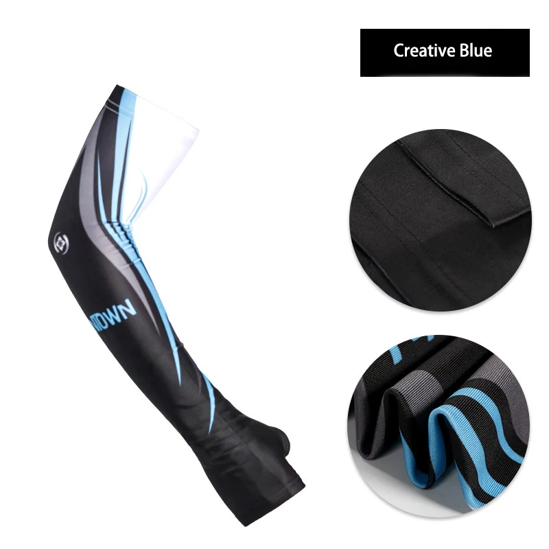 Bicycle Tattoo Sleeves Outdoor Ice Silk Sunscreen Sleeve Hand Sleeve Armband Sleeve Flower Arm Cycling Accessories Bike Jersey - Цвет: As pictures show