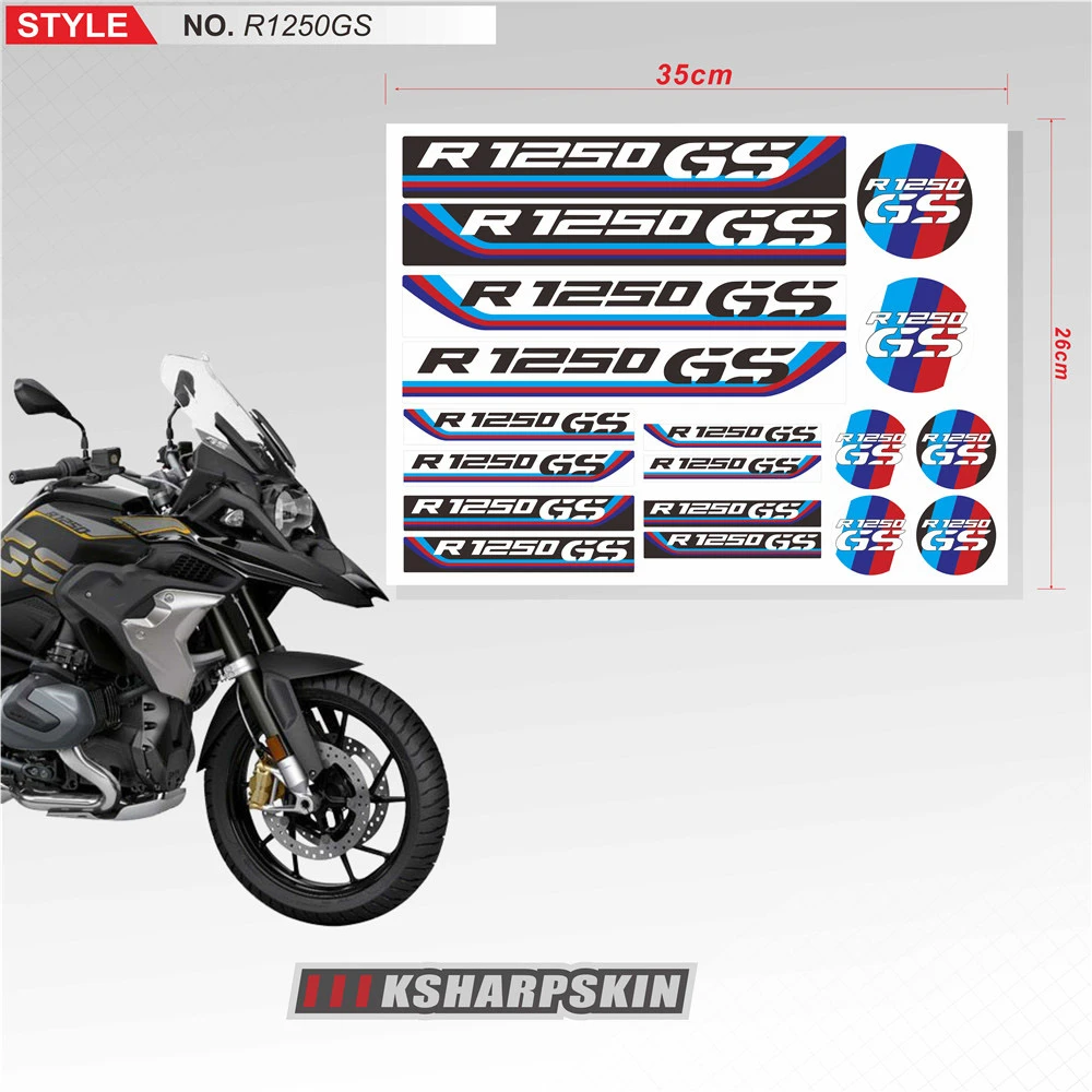Motorcycle Body Sticker Reflective Waterproof Helmet Fuel Tank Tail Box Logo Decal Kit Set For Bmw R1250gs R1250gs R1250 Gs Sign Decals Stickers Aliexpress