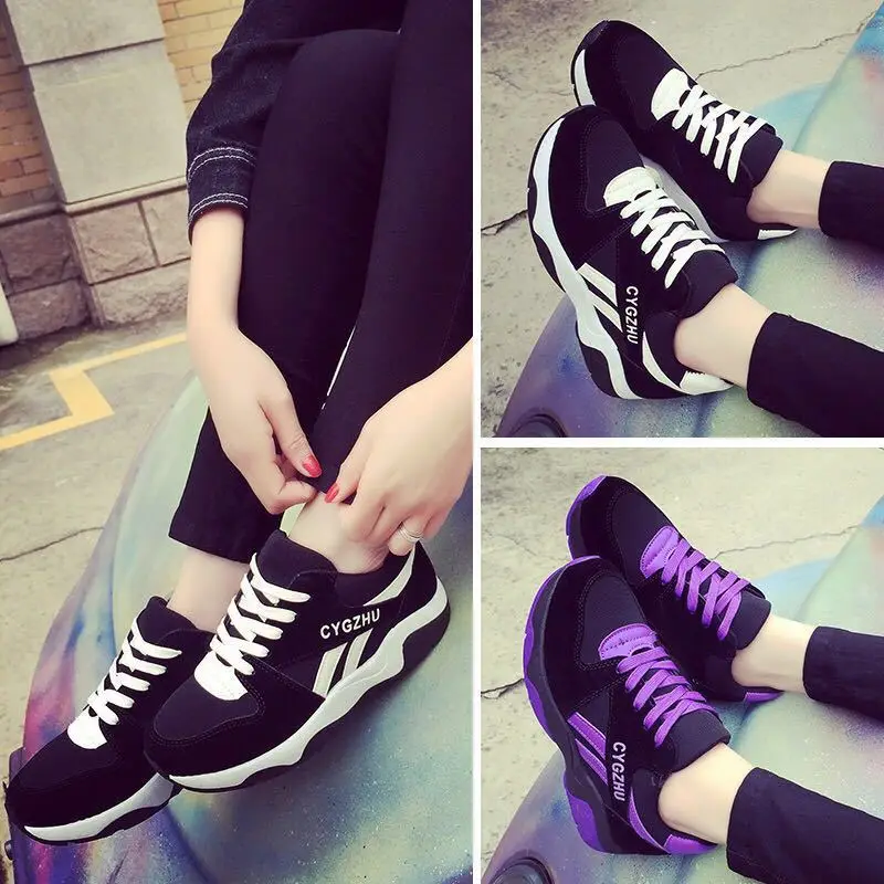

Women Shoe2019 Spring Summer New Style Black And White with Pattern Students Korean-style Sports Canvas Sneakers Women's