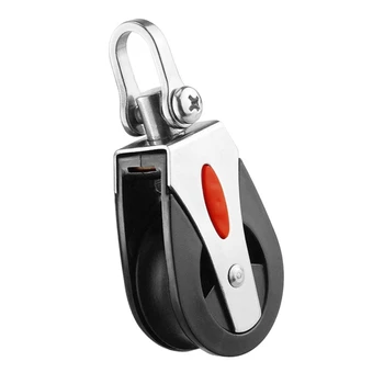 

1Pcs Stainless Steel Pulley Single Wheel Rotary Lifting Rope Pulley Block Bearing Crane Tool