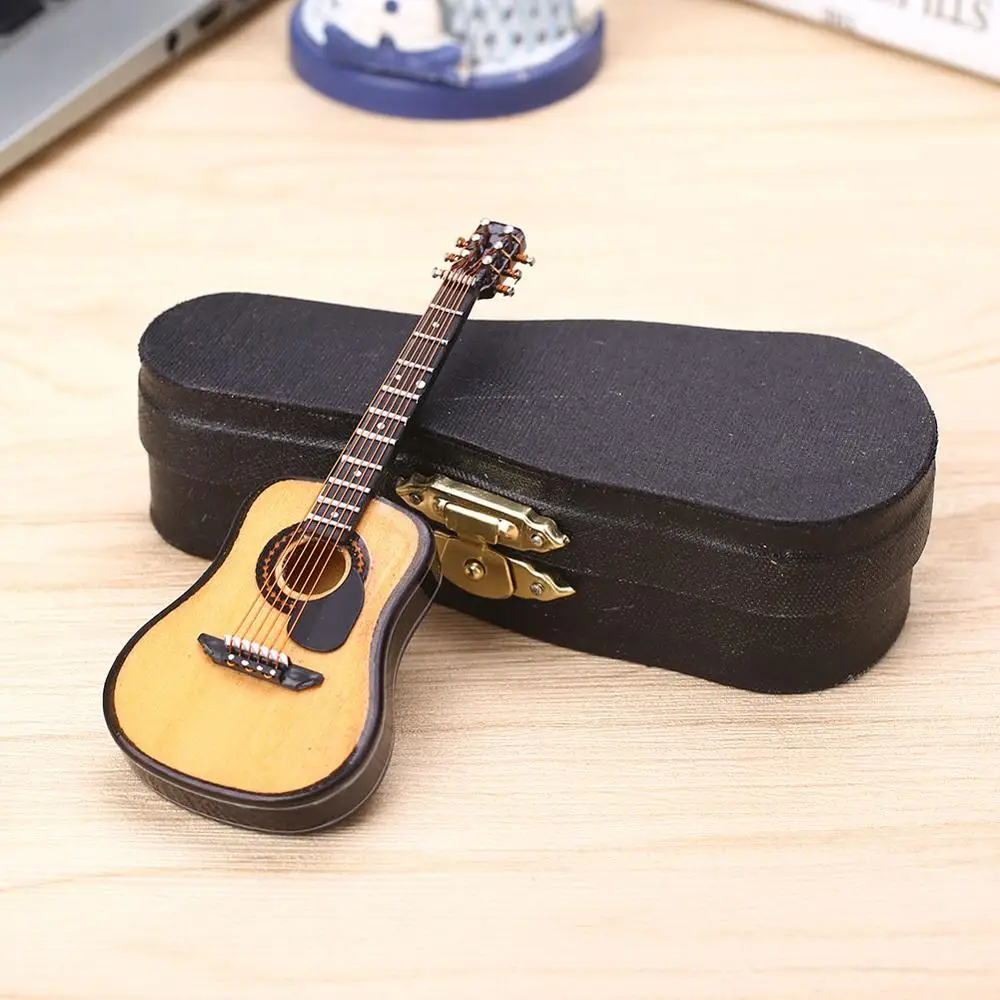 guitar-woden Новая мини-Скрипка для гитары обновленная версия с поддержкой миниатюрных деревянных музыкальных инструментов коллекция декоративных украшений модель - Цвет: guitar-woden