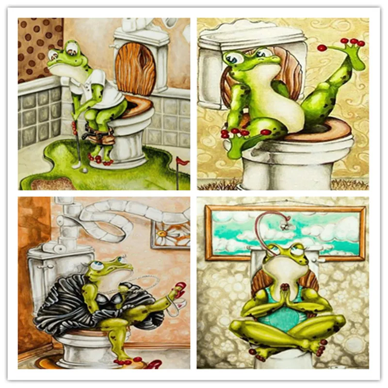 Алмазная картина Животное мультфильм лягушка вышивка крестиком 5D детская