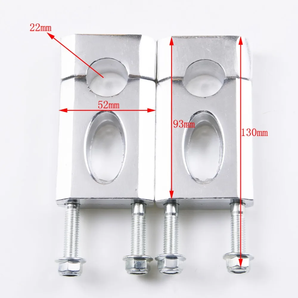 78 Triple Tree 22mm Handlebar Front Fork Shock Mount Clamps Bar Riser For 110CC 125CC 150CC SSR Pit Bike (19)