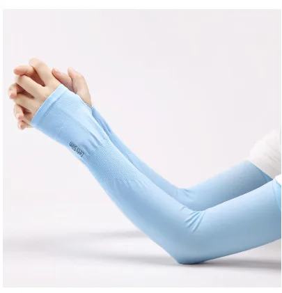 fingers blue Спортивные мужские/wo Мужские рукавицы для езды на велосипеде с манжетами, дышащие быстросохнущие летние гетры с защитой от ультрафиолета - Цвет: fingers blue