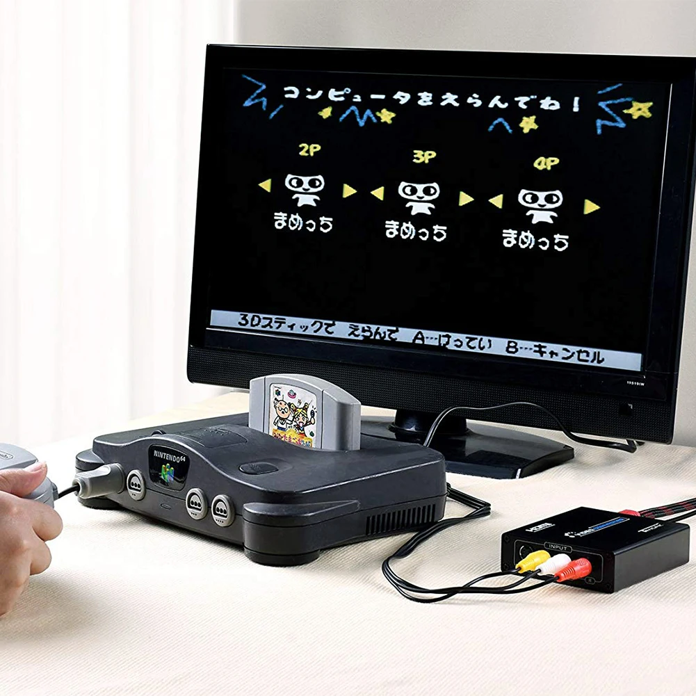 HDMI в композитный 3RCA AV S-Video R/L аудио видео конвертер адаптер DAC поддержка 720 P/1080 P+ RCA/S-Video кабель Xbox конвертер
