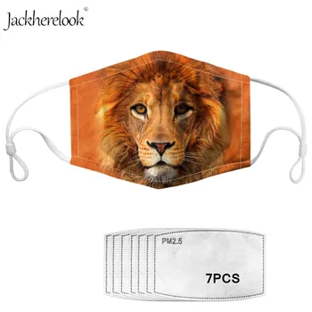 

Jackherelook Yellow Lion Pattern PM2.5 Mask with 7pcs Carbon Filter Yell Animal Design Face Mask Filter Washable Reusable Masks