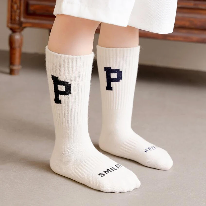 

New Spring Autumn Kids Boys Sports Sock Girls Cotton Sock Breathable Long Socks Children School Uniform Socks For 3-10Years