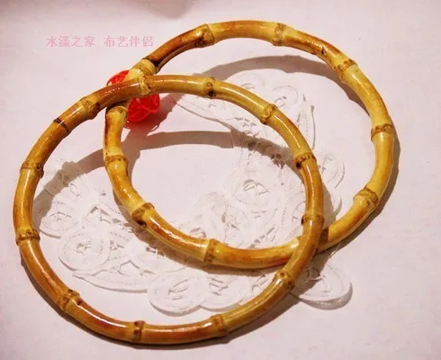 Бамбуковая ручка сумки Diy аксессуары Китай завод Размер 18 см бамбуковый Кошелек Ручка ручное кольцо дешевая модная бамбуковая ручка