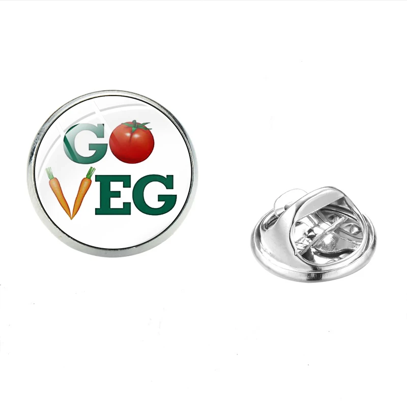 Мультяшные значки с изображением моркови веганские надписью I Love Veggies Health Food Fun