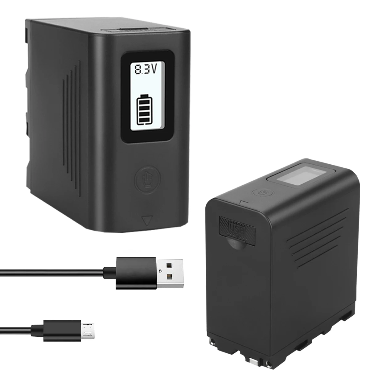 7800mAh USB output NP-F970 NP-F960 F960 F970 battery with LCD smart display Suitable for Sony F960 F550 F570 F750 F750 F770