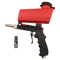 90psi portátil gravidade jateamento arma ferramenta pneumática pequena areia jateamento pistola de pulverização ajustável