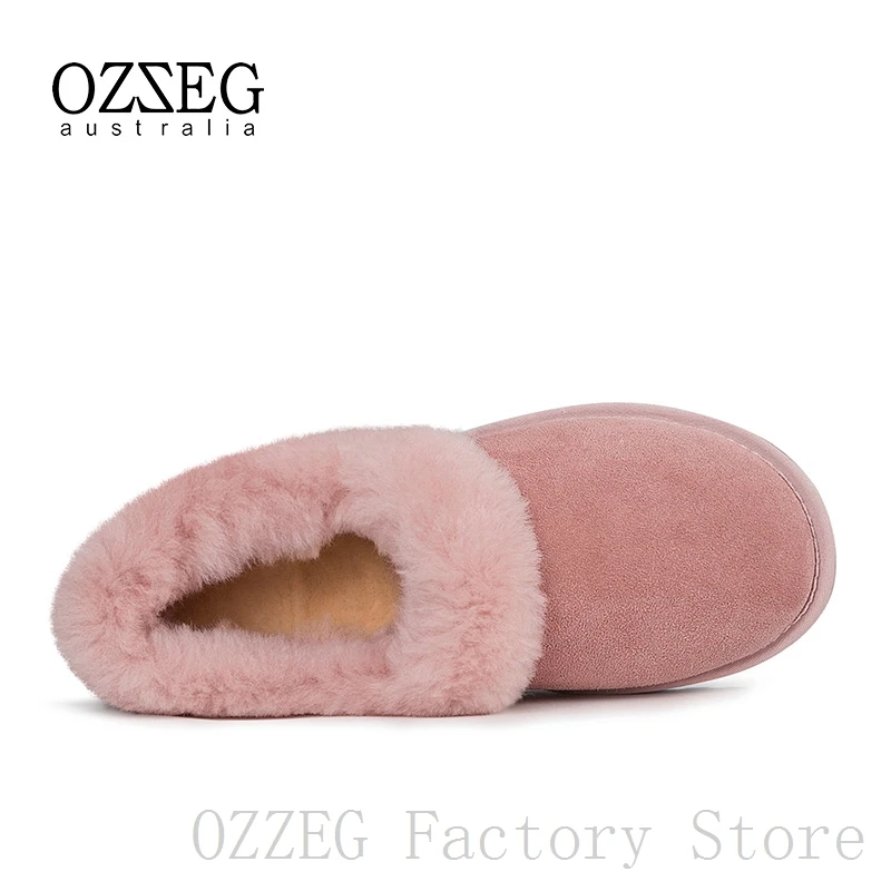 OZZEG; Роскошная брендовая дизайнерская обувь; женская зимняя обувь из натуральной замши на плоской подошве; лоферы с австралийским овечьим мехом; женская обувь; повседневная обувь