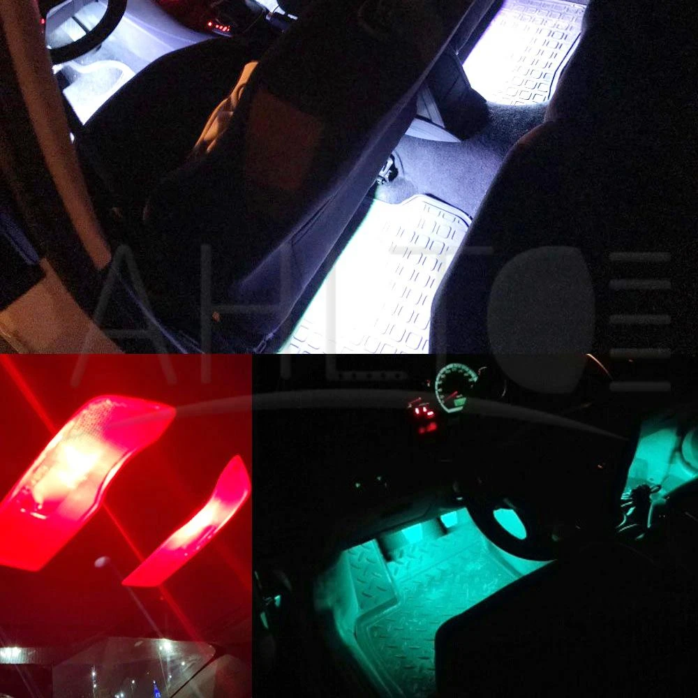 2 шт. Автомобильные светодиодные лампы T10 RGB 5050 24SMD BA9S DC 12 В|Декоративная лампа| |