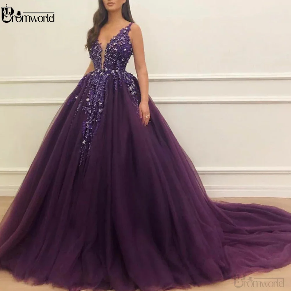 deep purple gown