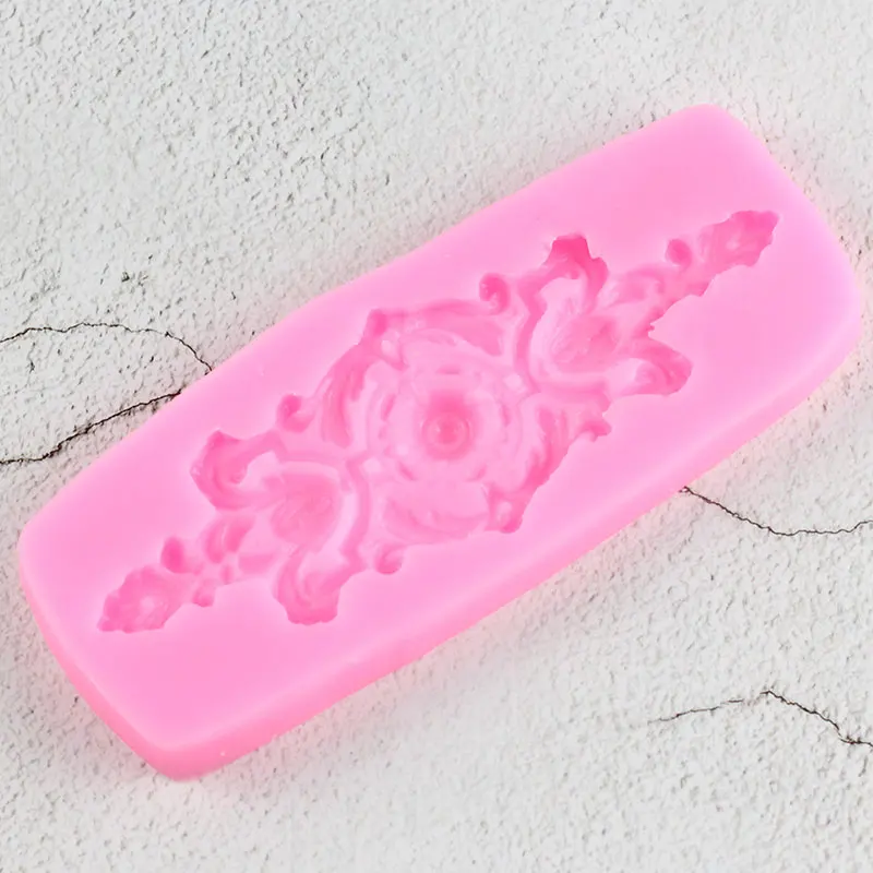 Sugarcraft цветок границы силиконовые формы прокрутки рельефа помадка для кекса украшения торта инструменты Конфеты шоколадная мастика плесень