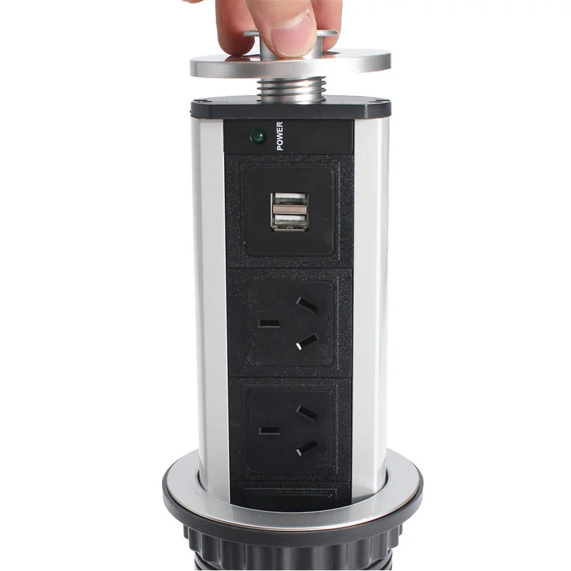 Розетка питания с 3 отверстиями и usb портом для зарядки выдвижные розетки