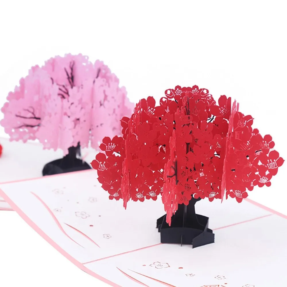 3 pcs Love 3D Pop UP Cards Valentines Day Gift Postcard with Envelope Stickers Wedding Invitation G - 4.00041E+12
