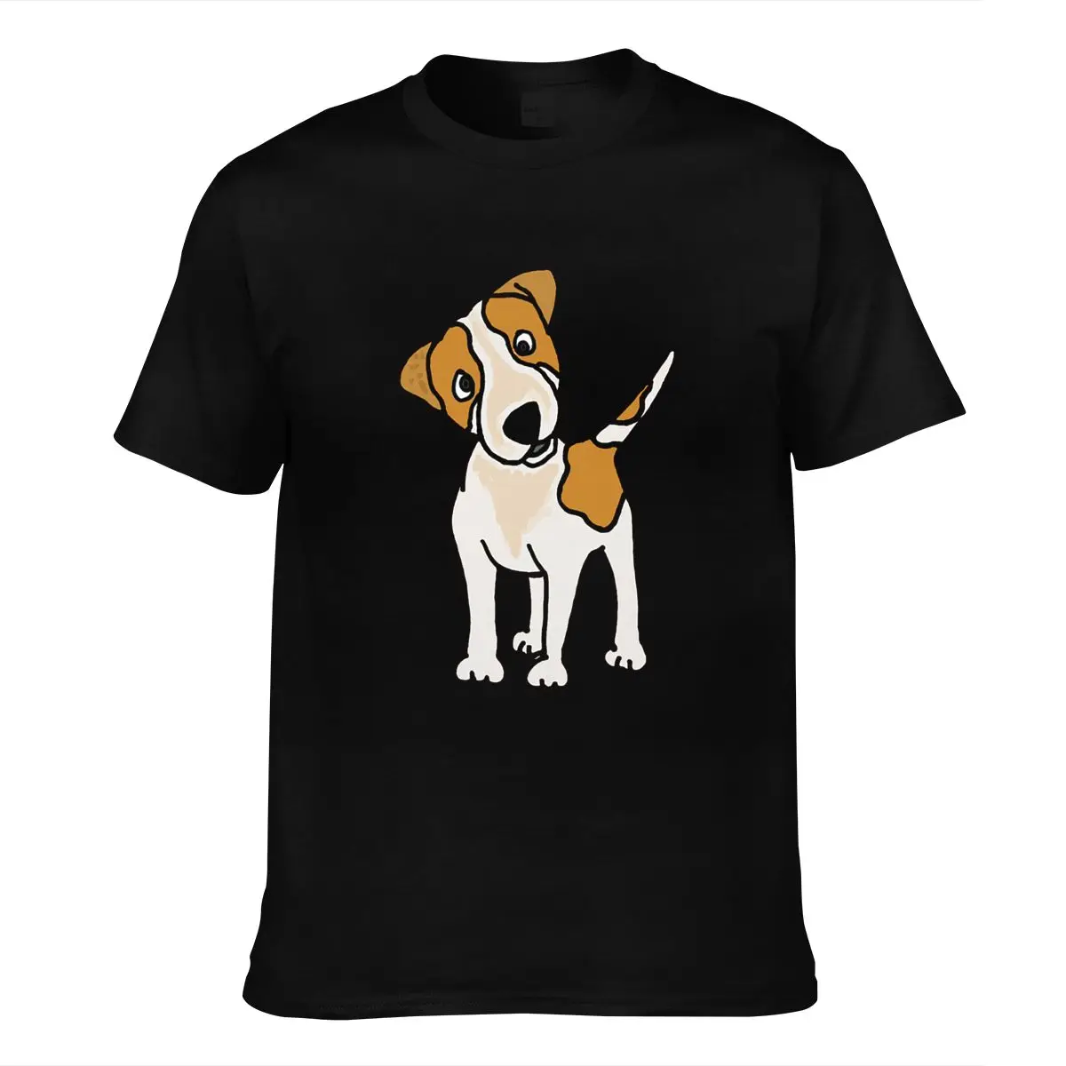 

Men Tshirt Cool Funny Men Tee Shirts Tops Print Fashion 2018 THE Cool Funny Puppy Jack Russell Terrier Dog Top Quality Cotton