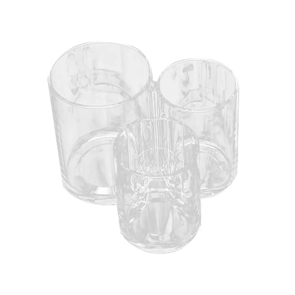 Acrylic makeup brush holder bucket beauty brush container pen brush container desktop container