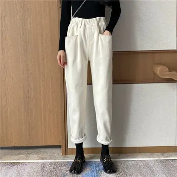 

Alien Kitty 2020 Casual New Retro Thicken Curl Denim High Waist Fashion Straight Stylish Jeans Full-Length Women Loose Pants