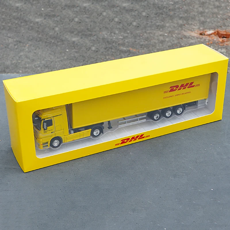 1:50 Масштаб DHL модель грузовика-контейнеровоза литье под давлением контейнер из сплава металла транспорт игрушки kdis подарок фанаты коллекция дисплей