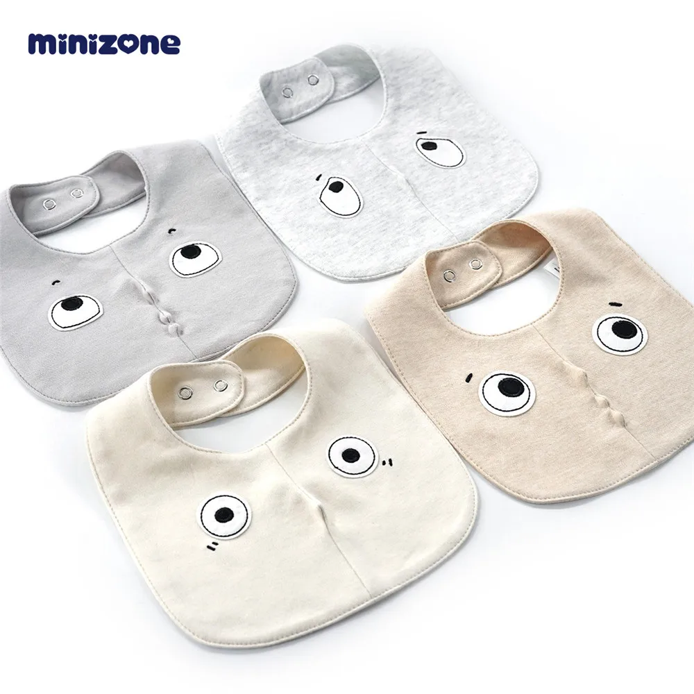 

Modelling baby newborn baby drool towel lovely expression bib pocket rice water bib snap fastener saliva towel