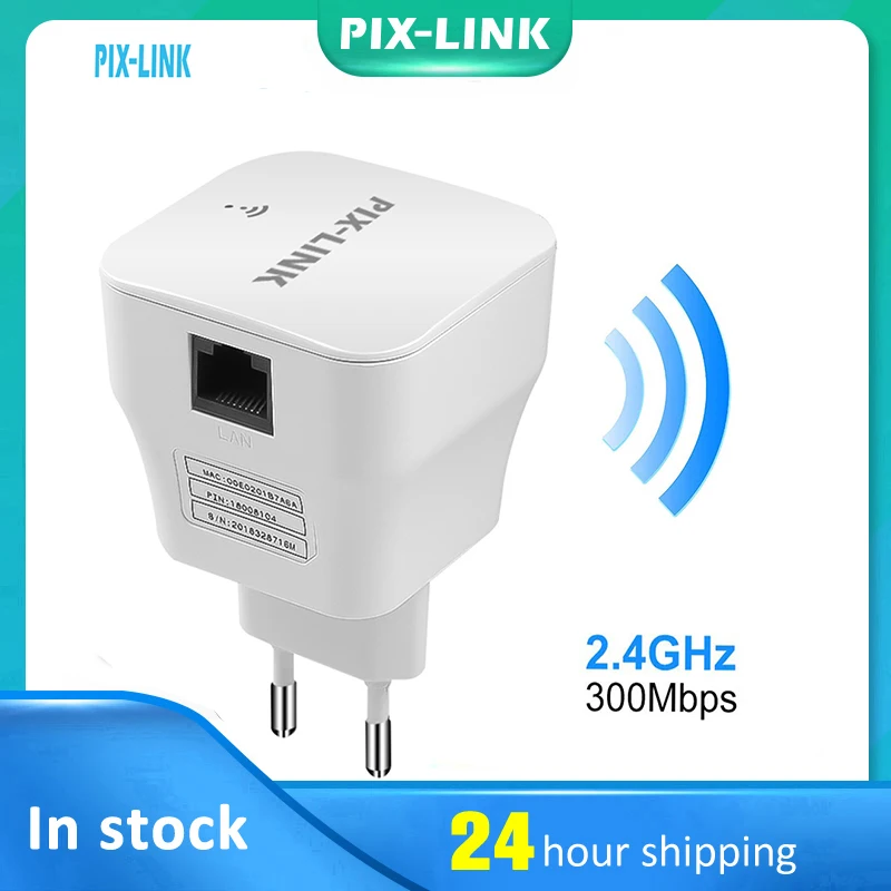 Ретранслятор беспроводной Wi-Fi PIXLINK 300 Мбит/с 802.11N/B/G | Компьютеры и офис