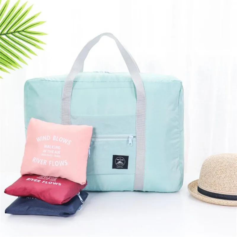 Unisex Nylon Foldable Travel Bag Waterproof Large Capacity Bag For Women Luggage Folding Duffle Handbags Organizer Packing Cubes