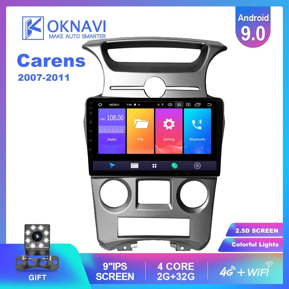 

OKNAVI Car Radio IPS Touch Screen Stereo 2 Din Bluetooth FM Multimedia Player Car Radio Navigation GPS For Kia Carens 2007-2011