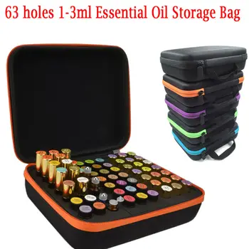 

63 Bottle Essential Oil Carry Case 1ML~3ML Holder Storage Bag Box Aromatherapy Bag /BY