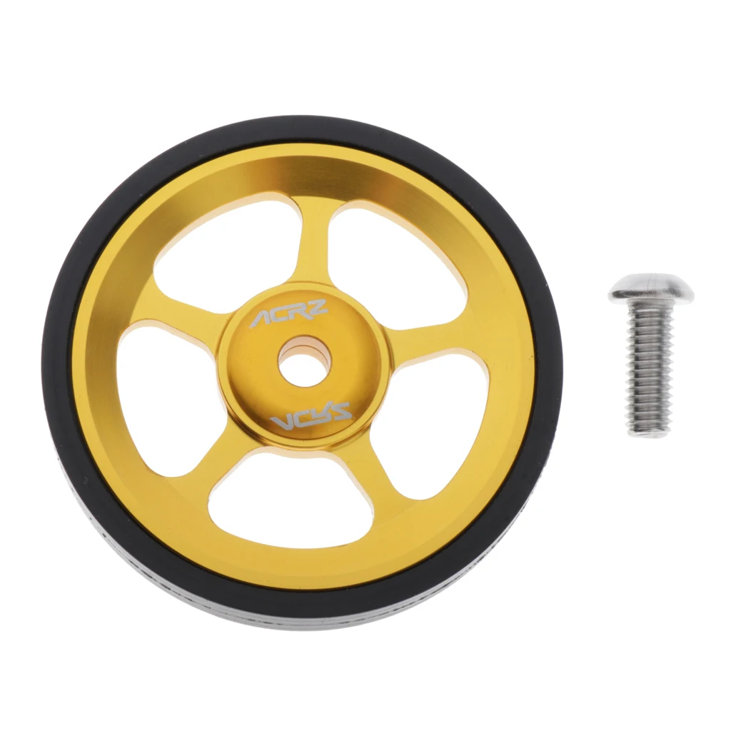 Премиум складной велосипед легко колеса модифицированный Easywheel сложенный велосипед Easywheel Замена транспортное колесо для ходьбы для Brompton - Цвет: Gold