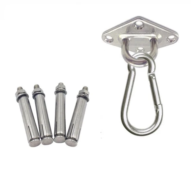 304 Stainless Steel Suspension Bracket Hammock Mount Ceiling Hook Anchor Hanger For Gym Training Aerial Yoga Sex Swing Hanging Diamond Set B