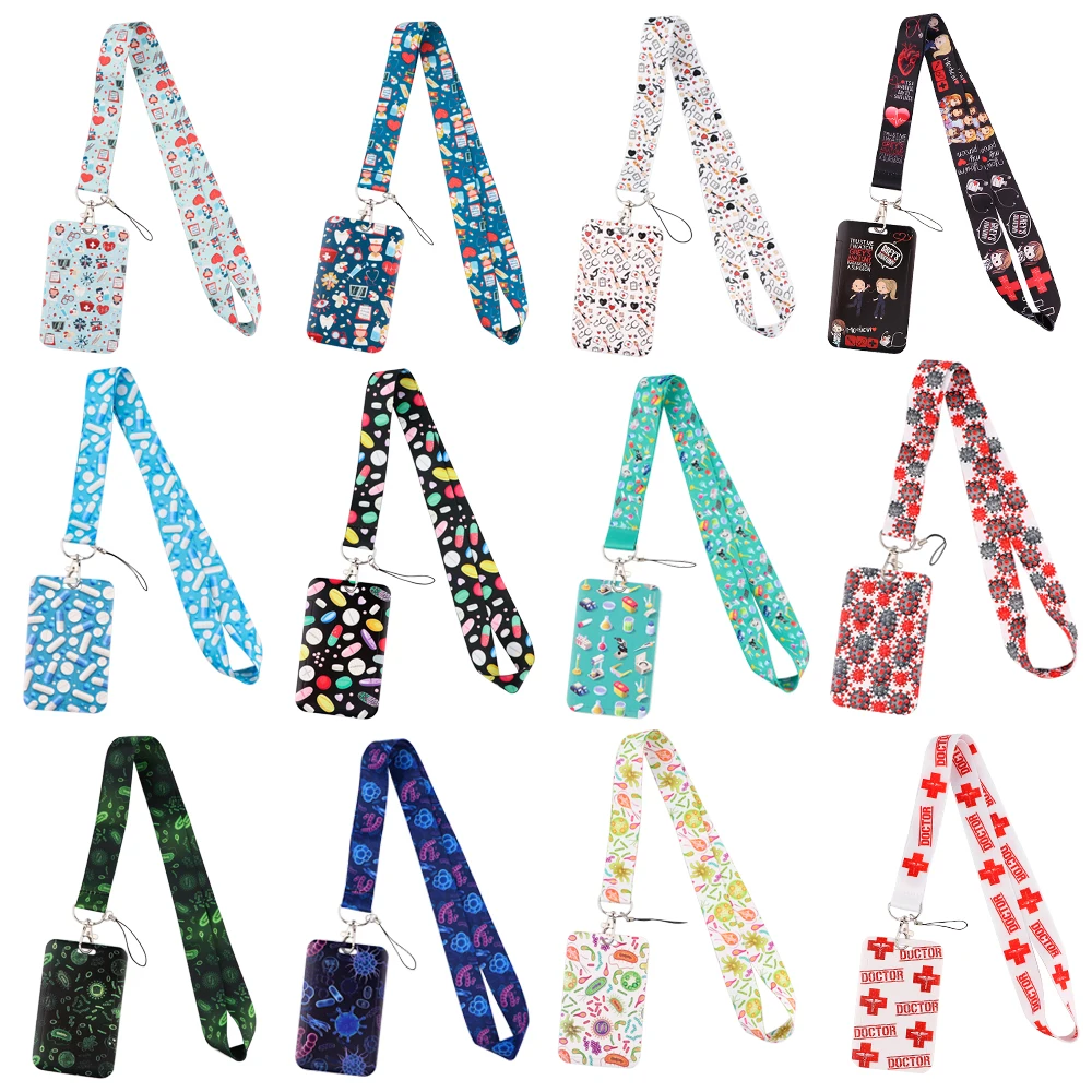 

Flyingbee X2286 Medical Theme Lanyard Card ID Holder Car KeyChain ID Card Pass Gym Phone Badge Key Ring Holder Doctor Jewelry