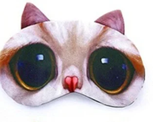 3D Animal Sleep Mask Eye Mask Eyeshade Cover Shade Natural Sleeping Eye Patch Soft Blindfold - Цвет: Scarlet cat