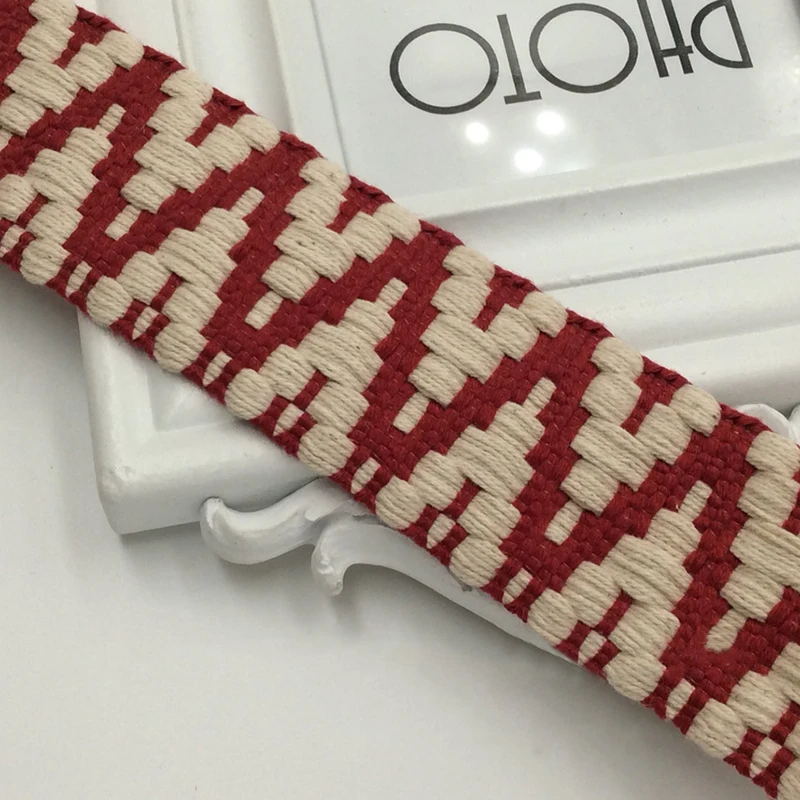 Ribbon Decoration 1yard 4cm Weave Ethnic Lace Webbing Ribbon for diy Crafts Bags Belt Decoration Clothing Sewing Accessories Trim