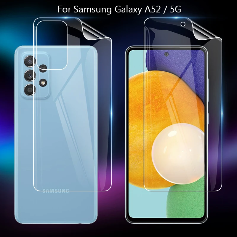 For Samsung Galaxy A52 A52s 5g Clear Tpu / Matte Antifingerprints Hydrogel Full Cover Soft