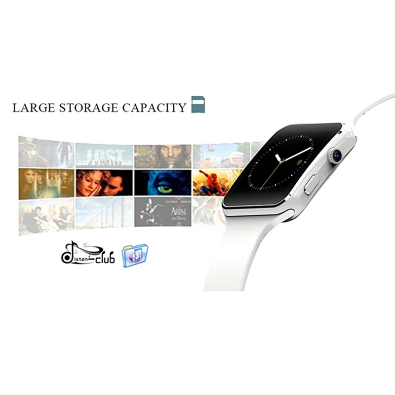 Сенсорный экран Bluetooth Smartwatch с камерой браслет умные часы совместимые умные часы sim-карта