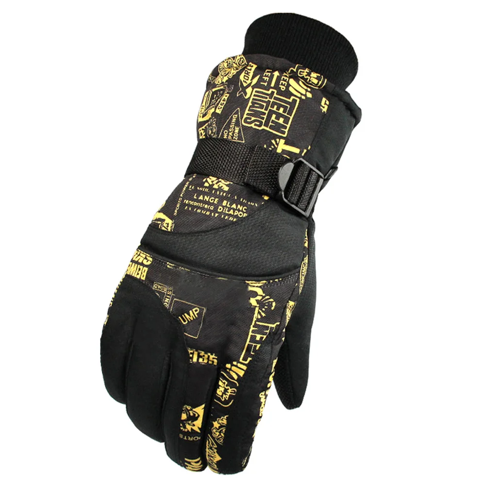 1 Pair Ski Gloves Warm Windproof Anti-slip for Winter Outdoor Snow Motorcycle Cycling ASD88 - Цвет: 12