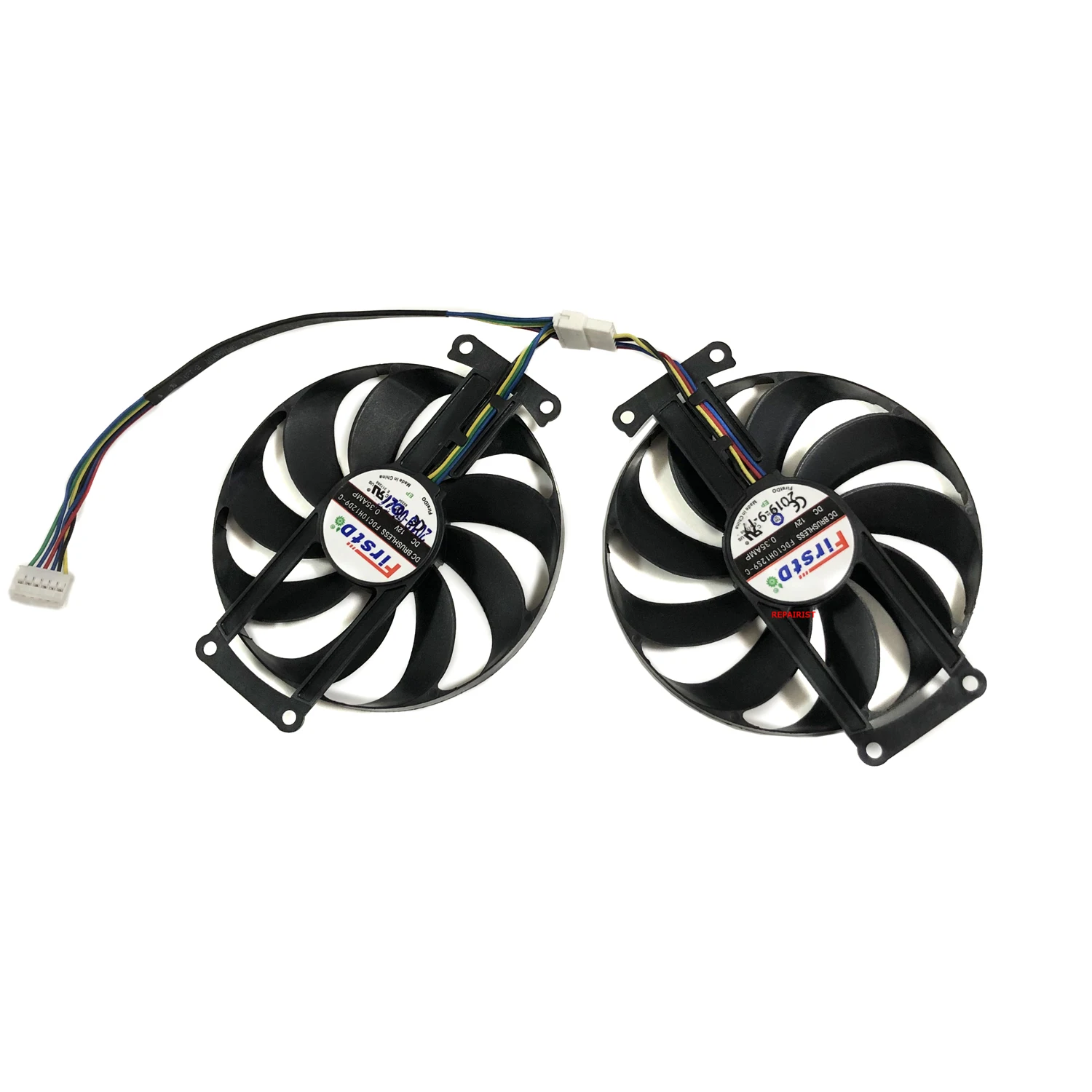 2Pcs/Set FDC10H12S9-C DC12V 0.50AMP 4PIN Graphics Card Fans RTX2060 GPU Cooler For ASUS DUAL O6G EVO Cooling | Компьютеры и офис